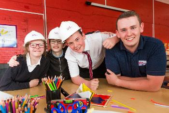 Mary Russell School pupils learning about the construction industry