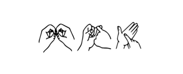 Letters BSL signed in British Sign Language