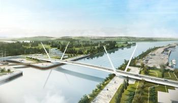An artist impression of the new River Clyde bridge