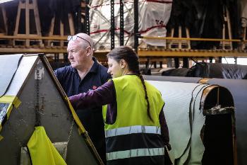 Staff at Scottish Leather Group in Bridge of Weir