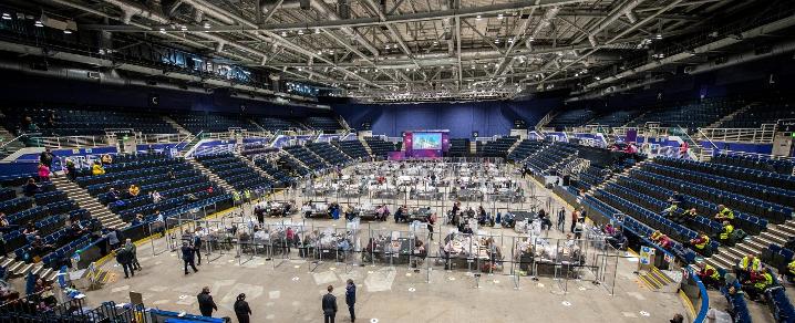 2021 Scottish Parliamentary Election Count at Braehead Arena
