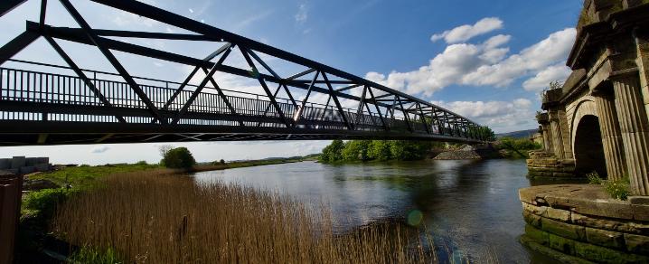 Pedestrian and cycle bridge over the Black Cart river