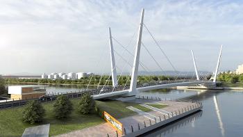 Artist impression of new River Clyde bridge