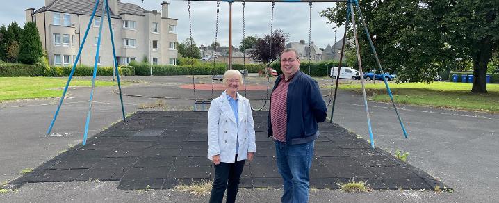 Cllr McEwan and Cllr Paterson at Tinto Square, Renfrew