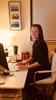 Roz Smith, Climate Emergency Lead Officer, at her desk