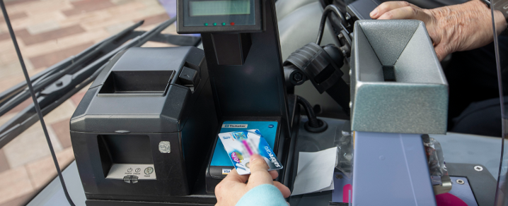 NEC card on bus - Transport Scotland photo credit NEC card on bus - Transport Scotland photo credit