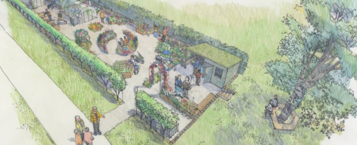 RHS community garden - artist's impression - Apr 2022