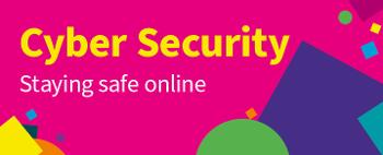 Cyber Security web header pink background