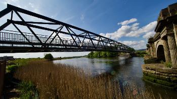 Black Cart pedestrian and cycle bridge at AMIDS