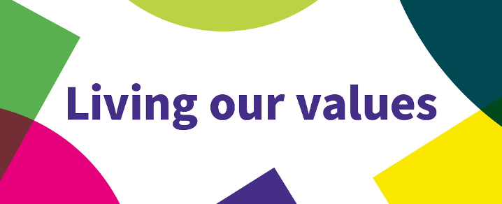 Living our values graphic Living our values graphic