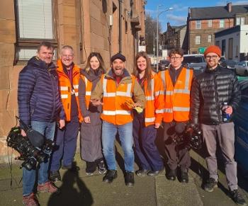 Image of Environmental Taskforce colleagues filming for The One Show