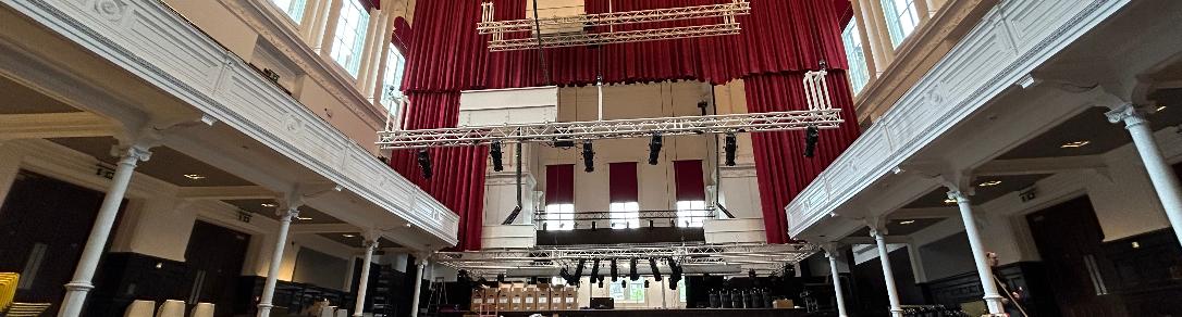 Paisley Town Hall main hall from floor