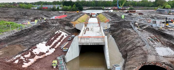 New Clyde waterfront water channel New Clyde waterfront water channel