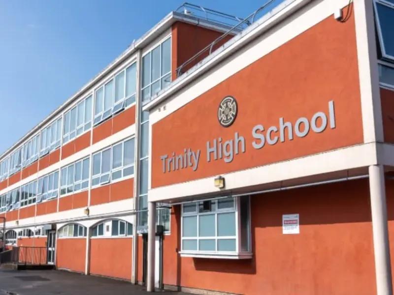 Exterior of Trinity High School in Renfrew